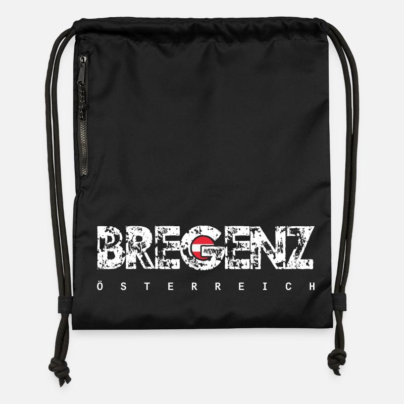 Bregenz - Sac à cordon en polyester recyclé - noir