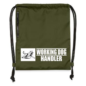 Working Dog Handler Motif - Gymsac made from recycled material - military green - Front
