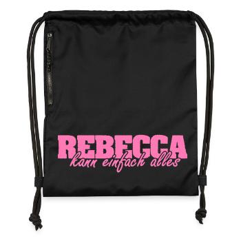 Dire rebecca - Sac à cordon en polyester recyclé - noir - Devant
