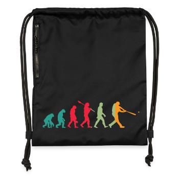 Basketball Evolution - Turnbeutel aus Recycling-Material - Schwarz - Vorne