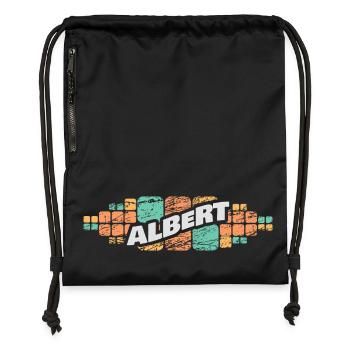 Albert comme prénom - Sac à cordon en polyester recyclé - noir - Devant