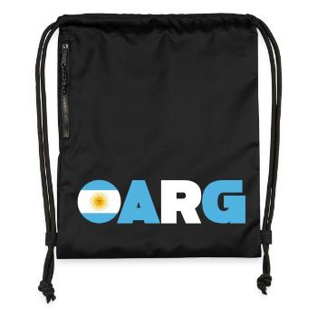 Argentine - Sac à cordon en polyester recyclé - noir - Devant