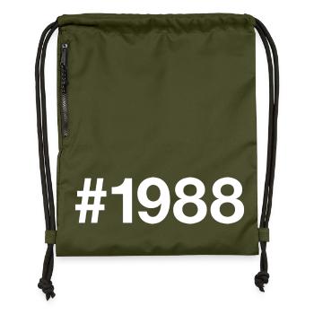 1988 Hashtag 38th Birthday 38 Years - Gymsac made from recycled material - military green - Front