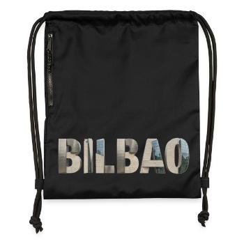 BILBAO – Modern Architectural Typography - Turnbeutel aus Recycling-Material - Schwarz - Vorne