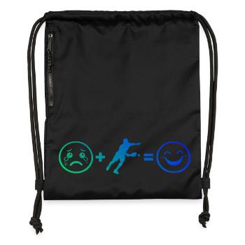 Pickleball Trainer Idee für Pickleball Athlet Fans - Turnbeutel aus Recycling-Material - Schwarz - Vorne