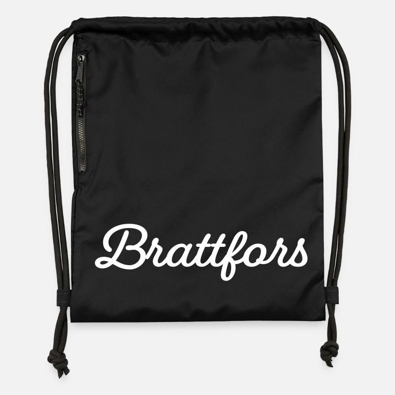 Brattfors white - Gymsac made from recycled material - black