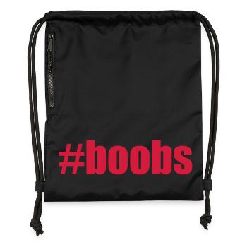 #boobs - Gymsac made from recycled material - black - Front