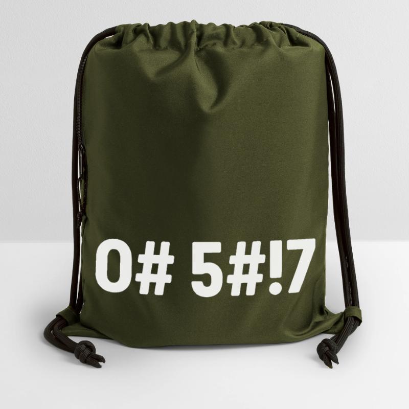 Oh merde, codé Sac à cordon en polyester recyclé