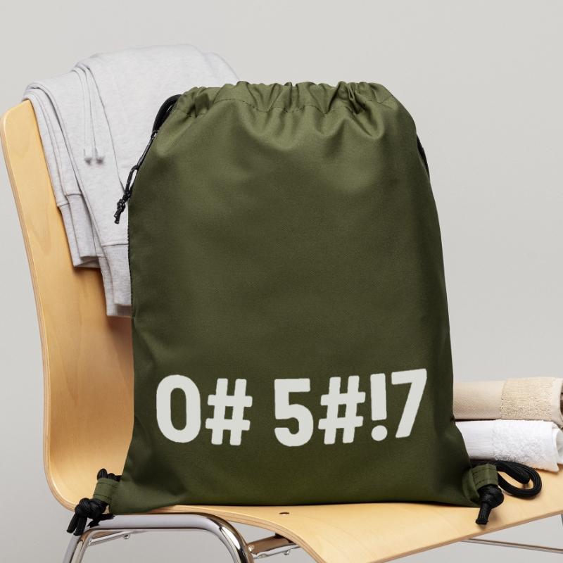 Oh merde, codé Sac à cordon en polyester recyclé