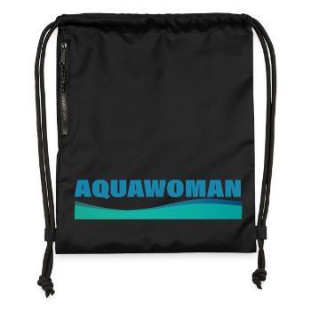 AQUAWOMAN - Turnbeutel aus Recycling-Material - Schwarz - Vorne