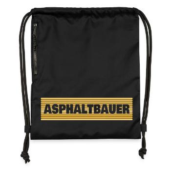 Asphalt Builder - Gymsac made from recycled material - black - Front
