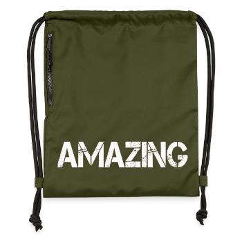 amazing - Gymsac made from recycled material - military green - Front
