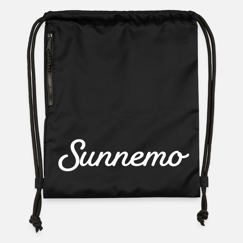 Sunnemo white - Gymsac made from recycled material - black
