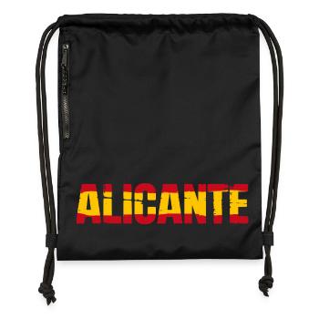 Alicante Flagge Spanien - Turnbeutel aus Recycling-Material - Schwarz - Vorne