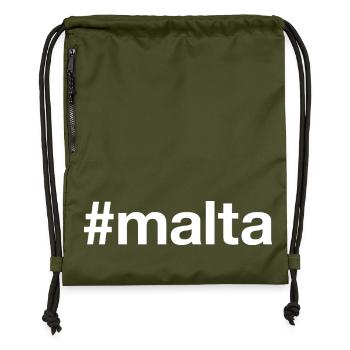 MALTA Hashtag - Gymsac made from recycled material - military green - Front