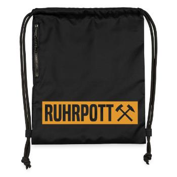 Ruhrpott - Ruhr Pott - Zeche - Zollverein - NRW - Turnbeutel aus Recycling-Material - Schwarz - Vorne