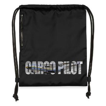 Cargo pilot An-225 - Turnbeutel aus Recycling-Material - Schwarz - Vorne