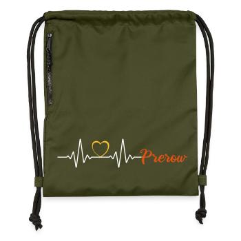 My heart beats for Prerow - Darss Baltic - Gymsac made from recycled material - military green - Front