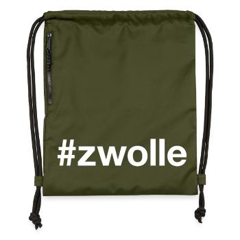 ZWOLLE, Netherlands, Netherlands - Gymsac made from recycled material - military green - Front