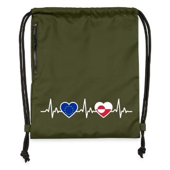 Groenland - Sac à cordon en polyester recyclé - military green - Devant