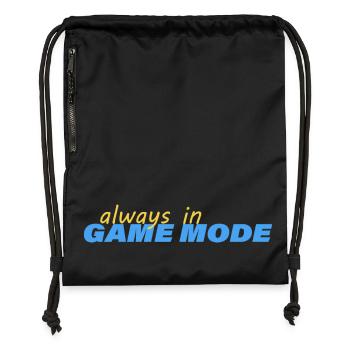 TOUJOURS EN MODE JEU - Sac à cordon en polyester recyclé - noir - Devant