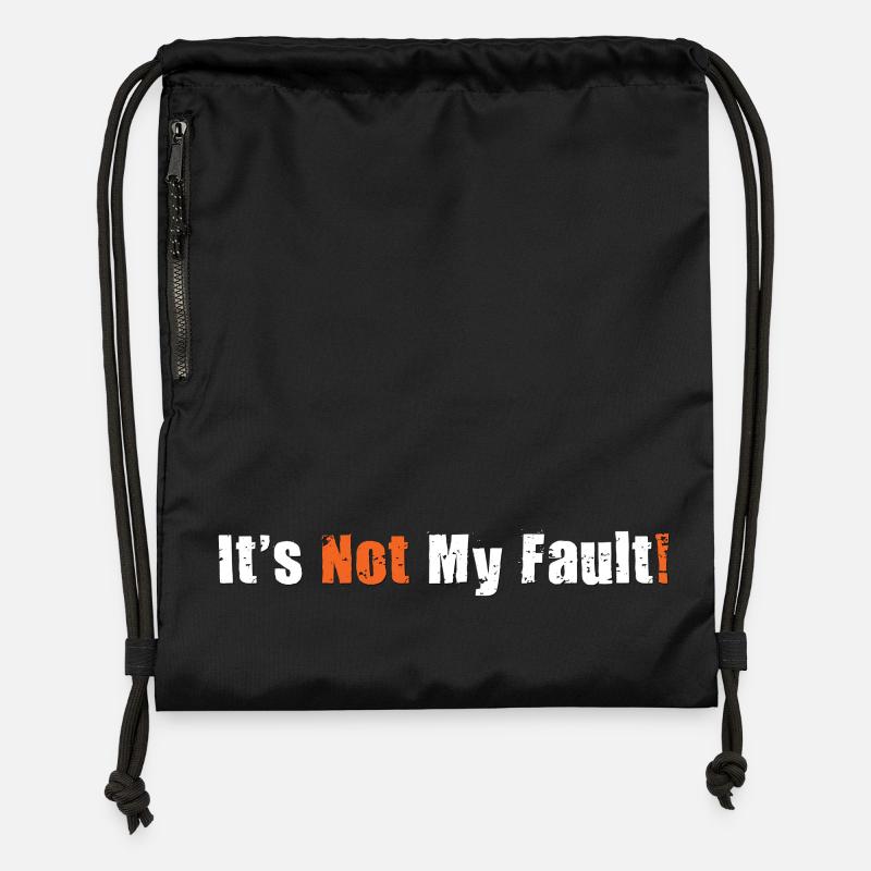 C’est pas ma faute! - Sac à cordon en polyester recyclé - noir