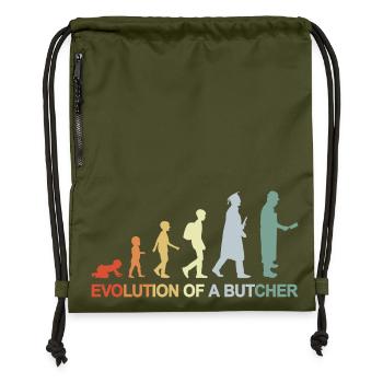 Vintage Metzger Evolution - Turnbeutel aus Recycling-Material - military Green - Vorne