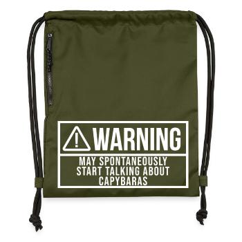 Capybara - Turnbeutel aus Recycling-Material - military Green - Vorne