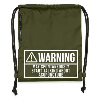 acupuncture - Sac à cordon en polyester recyclé - military green - Devant