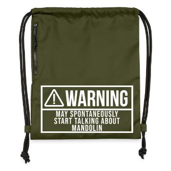 Mandoline - Turnbeutel aus Recycling-Material - military Green - Vorne
