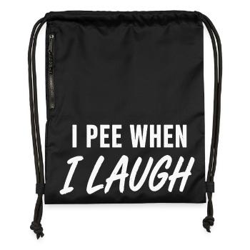 I PEE WHEN I LAUGH Shirt - Turnbeutel aus Recycling-Material - military Green - Vorne