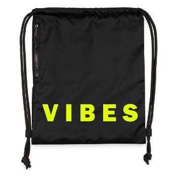 Neon Vibes électriquesDesign - Sac à cordon en polyester recyclé - noir - Devant