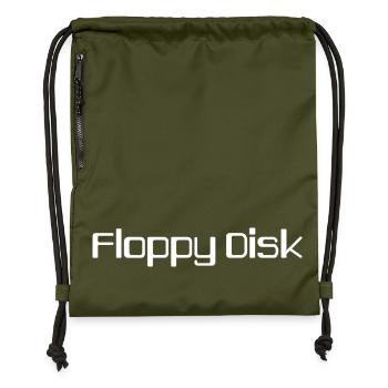 floppy disk - Gymsac made from recycled material - military green - Front