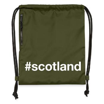 SCOTLAND Schottland Hashtag - Gymsac made from recycled material - military green - Front