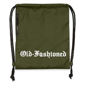 OLD-FAHIONED Old school - Gymsac made from recycled material - military green - Front