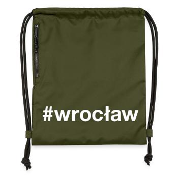 WROCLAW, Pologne, Pologne - Sac à cordon en polyester recyclé - military green - Devant