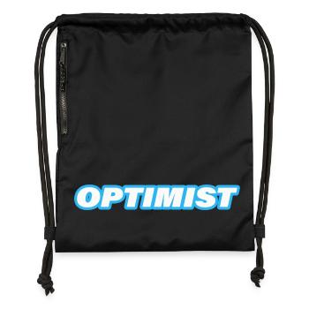 OPTIMIST - Gymsac made from recycled material - black - Front