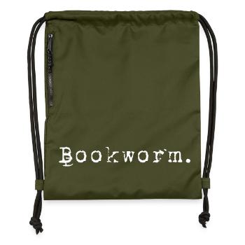 BOOKWORM - Gymsac made from recycled material - military green - Front