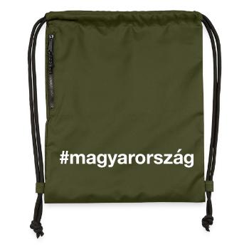 MAGYARORSZAG Hungary Ungarn Hashtag - Turnbeutel aus Recycling-Material - military Green - Vorne