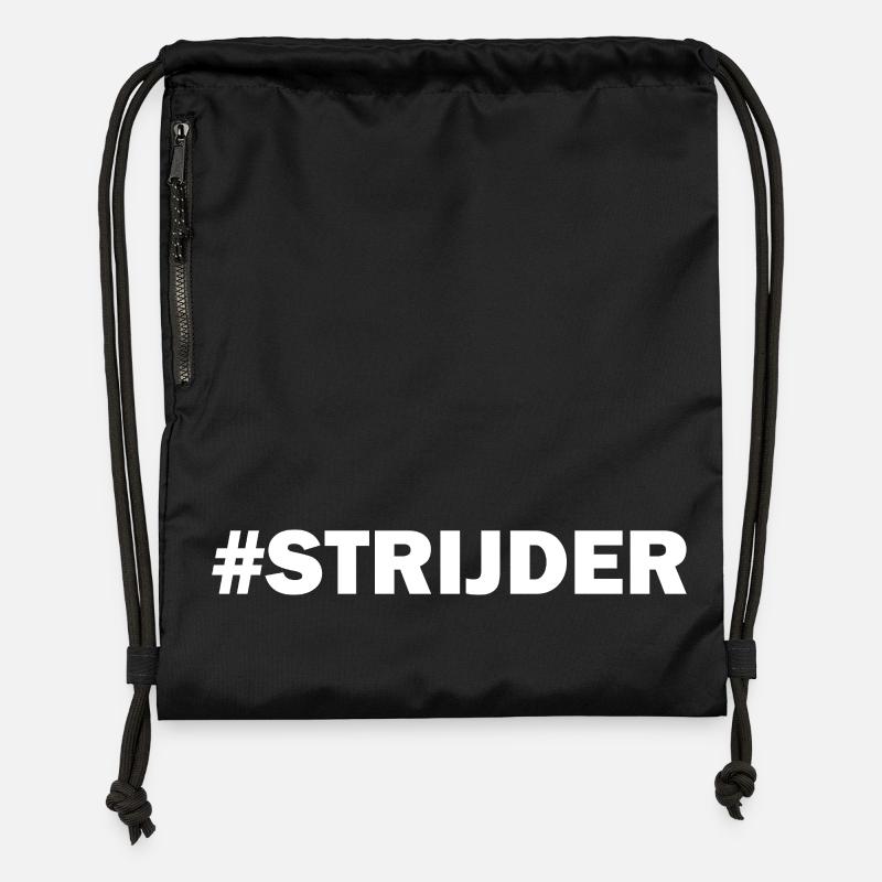 Warrior White - Gymsac made from recycled material - black