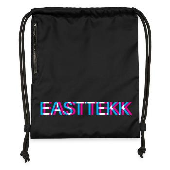 Hardtekk Tekk - Sac à cordon en polyester recyclé - noir - Devant