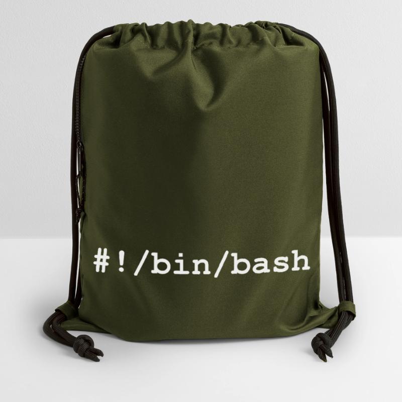 Shell bash / bourne-again sous Linux et Unix Sac à cordon en polyester recyclé