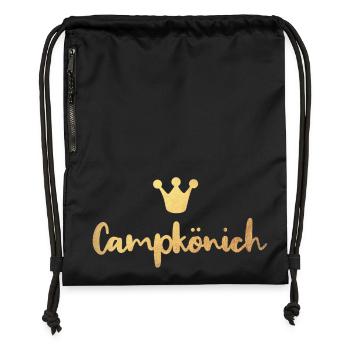 Camping King Gold Camper Luxury Glamping Crown - Gymsac made from recycled material - black - Front