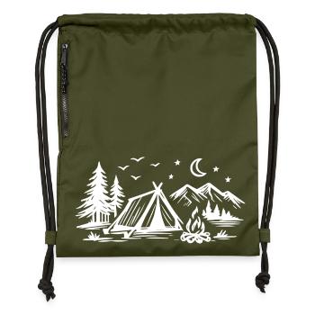Tente de camping - Sac à cordon en polyester recyclé - military green - Devant