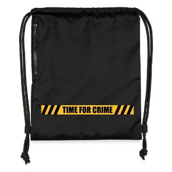 Time for Crime - Turnbeutel aus Recycling-Material - Schwarz - Vorne