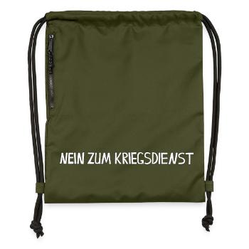 NEIN ZUM KRIEGSDIENST - Turnbeutel aus Recycling-Material - military Green - Vorne