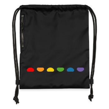 Rainbow Nugget - Gymsac made from recycled material - black - Front