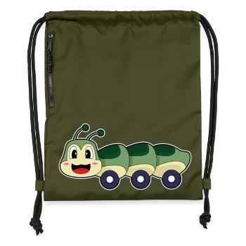 Voiture Caterpillar - Sac à cordon en polyester recyclé - military green - Devant