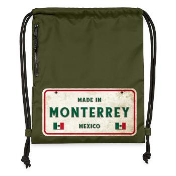 Monterrey Mexiko Vintage Schild Design - Turnbeutel aus Recycling-Material - military Green - Vorne