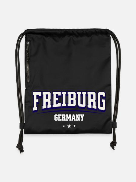 Freiburg Germany College Design - Turnbeutel aus Recycling-Material - Schwarz